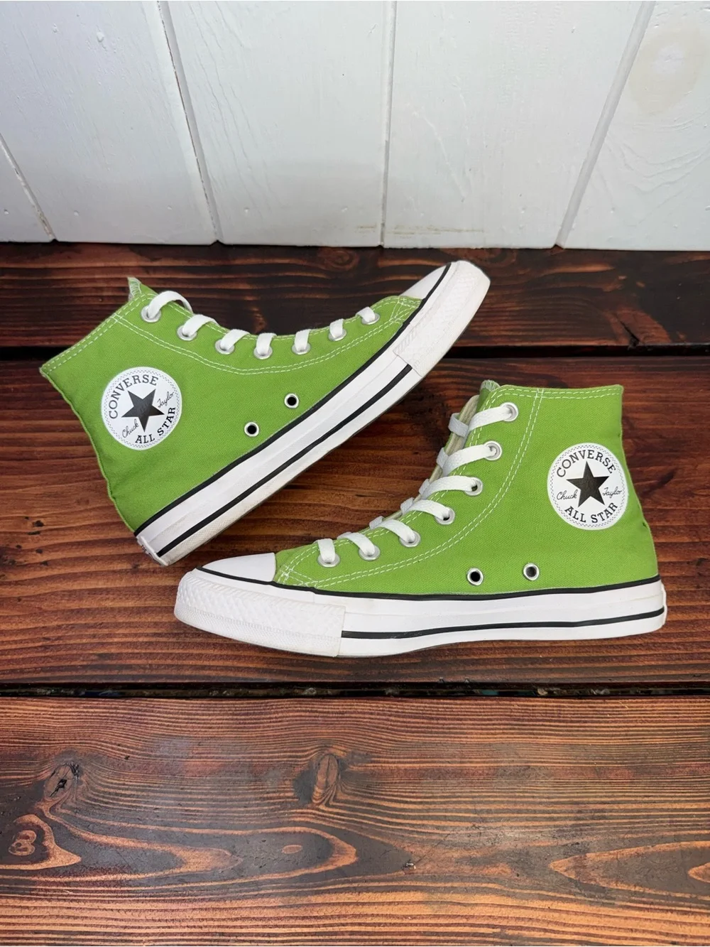 Converse Chuck Taylor All Star High Top – Green Canvas – Women’s 7.5 / Men’s 5.5 - Picture 5 of 8